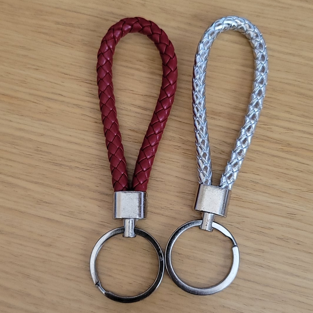 COPY - Brand new leather braided keychain